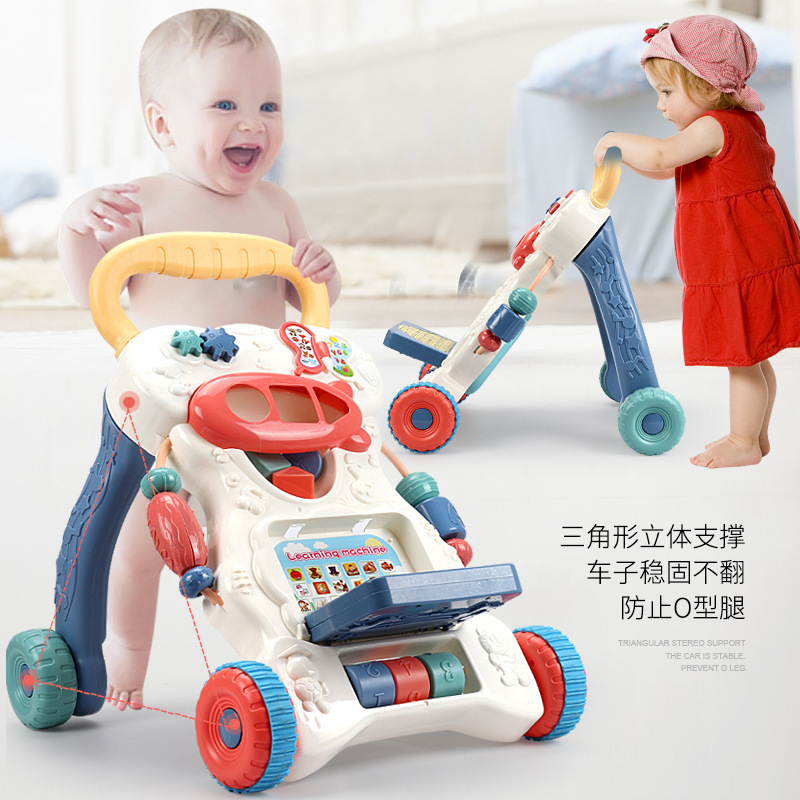 caminante multifuncional para niños máquina de aprendizaje temprano puzzle carro con tanque de agua anti-deslizante caminante juguete para bebés
