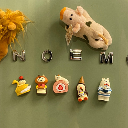 Creative Baked Cat Magnetic Refrigerator Magnet Cute Three-dimensional Cartoon Ice Cream Decoration Magnet Dessert Table Ornament