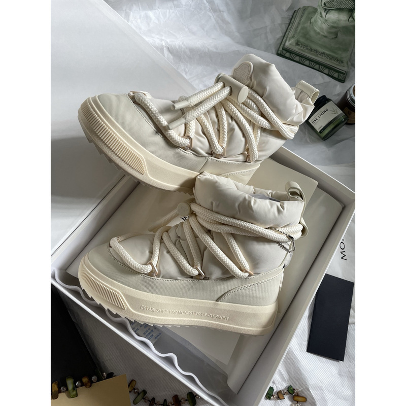 Channel Version! Men's and Women's Winter Anti-Slip Thick-Soled Lace-Up Warm Cotton Shoes with down Fabric and Fleece Lining Channel Version! Men's and Women's Winter Anti-Slip Thick-Soled Lace-Up Warm Cotton Shoes with down Fabric and Fleece Lining