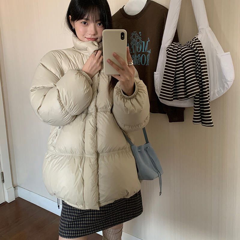 【Clearance No Returns】Stand Collar Loose Fit New National Standard White Duck down Warm 2025 Winter Casual down Jacket 3635