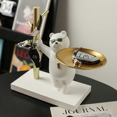 Beehanme Entryway Small Bear Key Holder Luxury Desktop Ornament Resin Decorative Item Wholesale