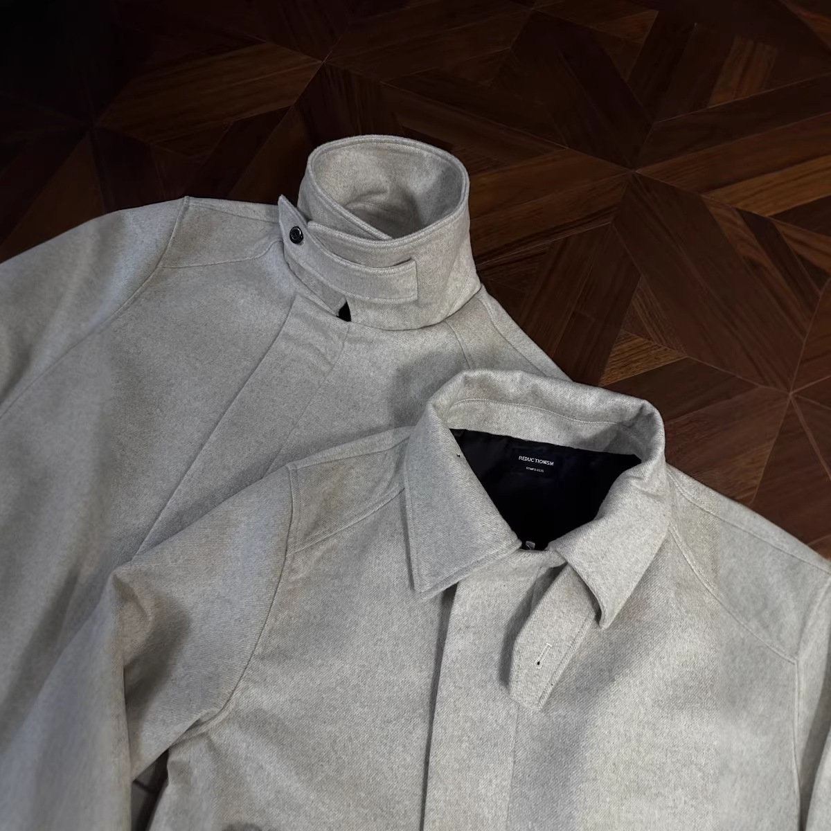 Wolljacke mit dekonstruierten Schultern und Trägern, dickes, warmes Garn mit Blumenmuster, Wollmantel mit Revers, stilvolles Oberteil_voghion.com