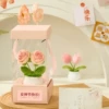 [Gradient powder] 2 head rose bundle ornaments