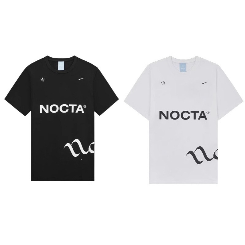 Cross-Border 25Ss New Nocta Collaboration Series Men's Summer Short-Sleeved T-Shirt Pure Cotton Sports Top Loose Fit