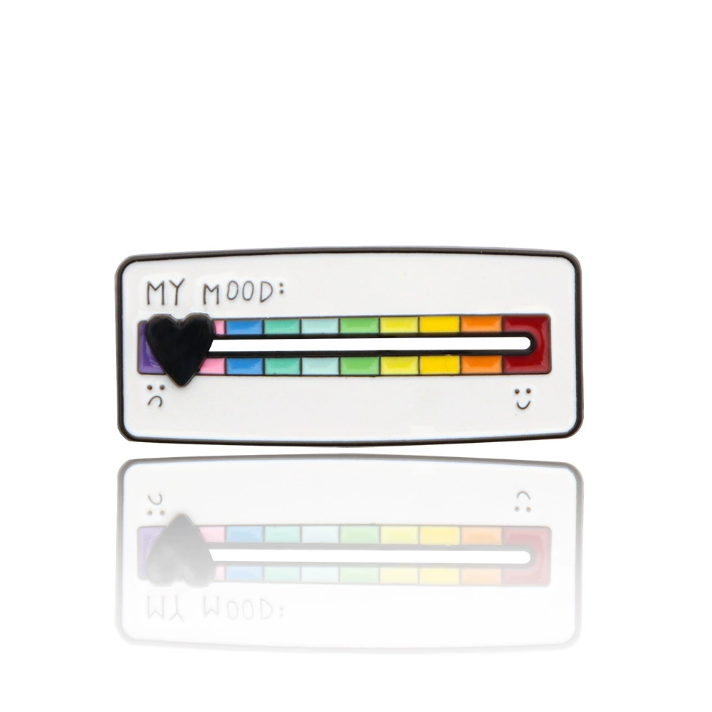 Rainbow emotional adjustable keychain, badge, brooch