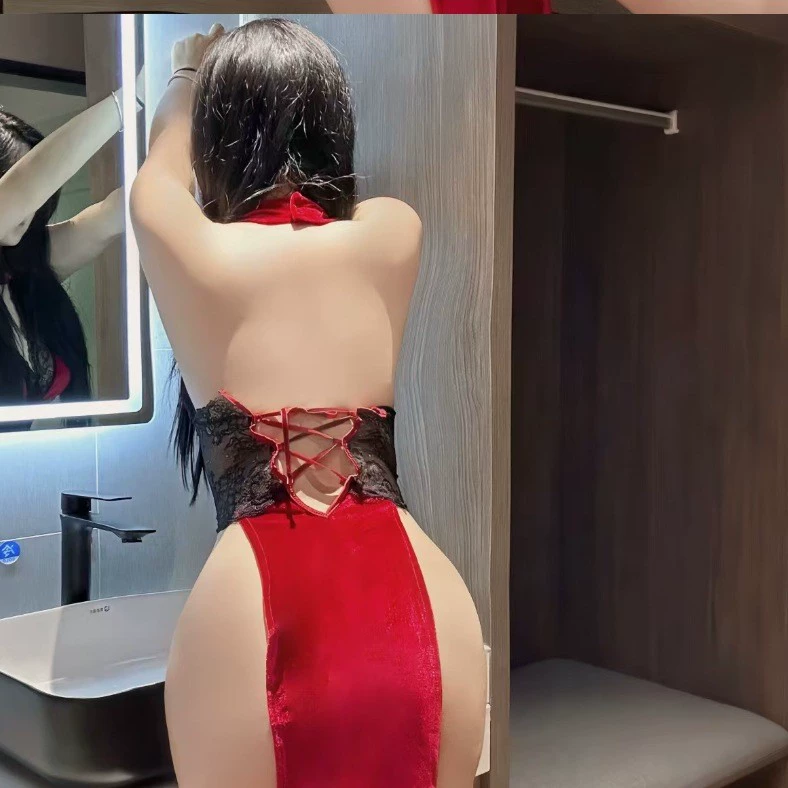 Sexy нижнее белье, чонсам, униформа, набор, высокая талия