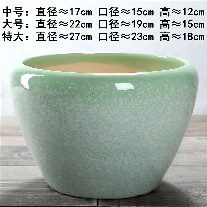 新款陶瓷花盆特大号北欧风格创意室内外发财树绿萝盆栽花盆|undefined
