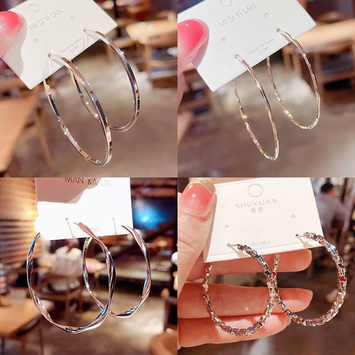 Europe and the United States personality exaggerated ring earrings women 2025 explosions plain ring earrings cold wind niche design earrings Europe and the United States personality exaggerated ring earrings women 2025 explosions plain ring earrings cold wind niche design earrings