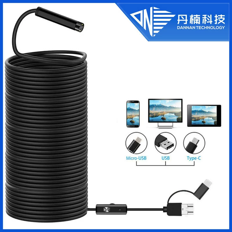 Три в одном 15m30mm45m2 миллион водонепроницаемая рыболовная камера промышленный трубопровод WIFI светящийся эндоскоп широкоугольный