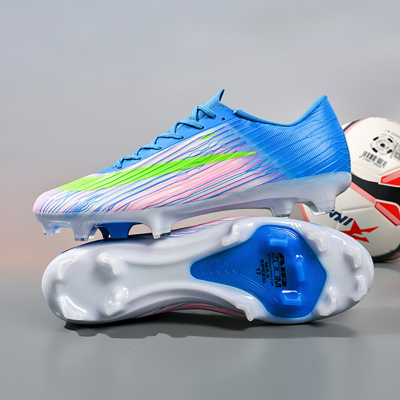 Zapatos de Fútbol de Corte Bajo de TPU y Gamuza Ligeros y Flexibles para Césped Natural y Artificial