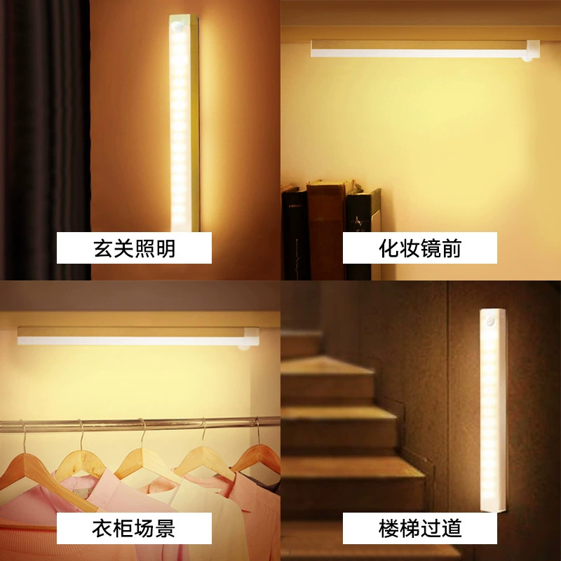 Ultra-thin Smart LED Motion Sensor Light, Type-C Rechargeable, Magnetic Self-adhesive