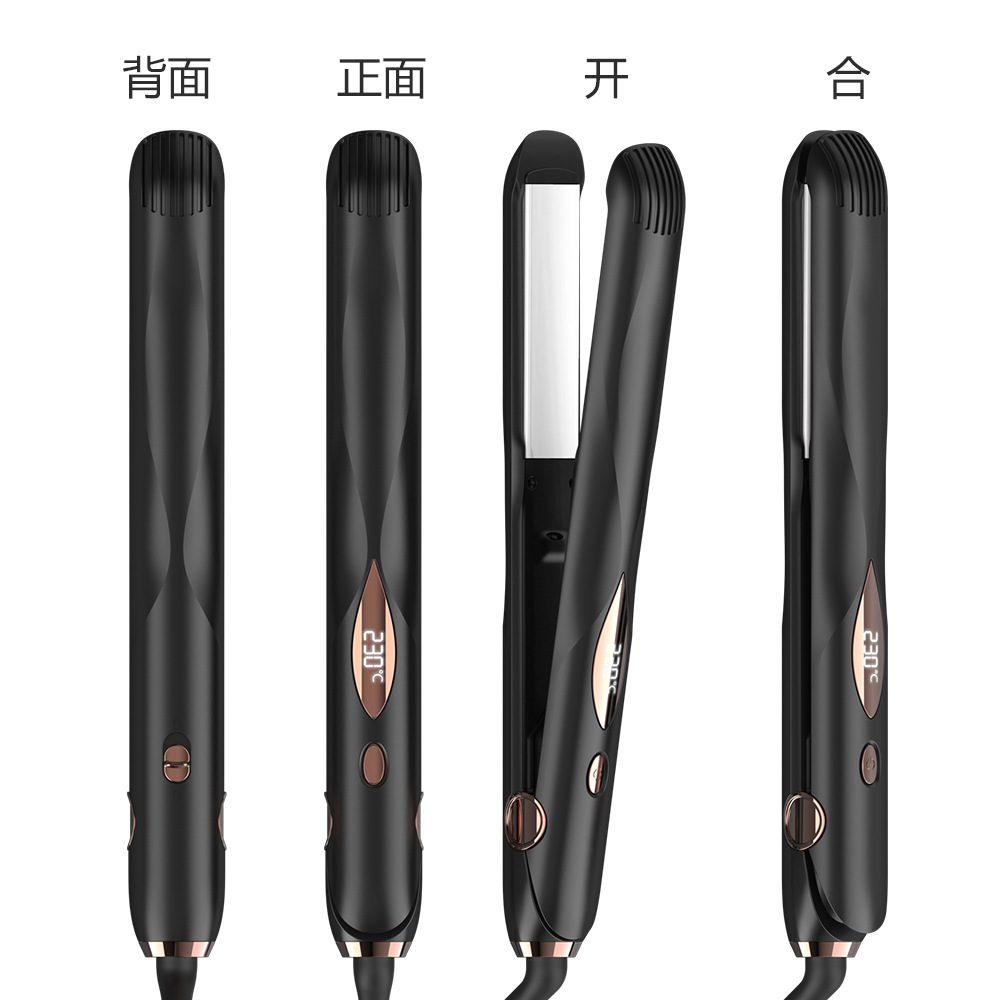 004 Amazon Cross-Border Hair Straightener Portable Straightener and Curler Dual-Use Electric Flat Iron Non-Damaging Hair Curling Wand Hair Care