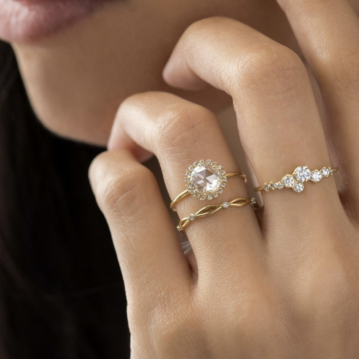 13g Weight Rings Classification 11, 5, 6 Ring Size 1 Set Quantity Casual, Street Occasion Alloy Material Geometric Pattern All Seasons Season Women's Gender Plating Design Classic Style Style 1 Set Classic Style Geometric Alloy Plating Women's Rings 35