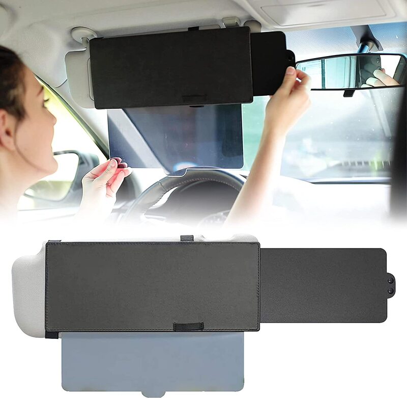 Car Sun Visor Extender Anti-glare Sunscreen Device Car Window Sunshade and Uv Blocker Neutral
