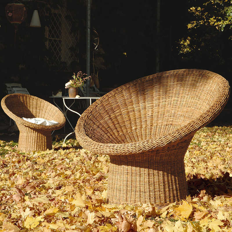 Outdoor Tables and Chairs, Villa Courtyard Garden Tables and Chairs, Leisure Personality Creative Terrace Single Rattan Chair, Outdoor Rattan Tables and Chairs