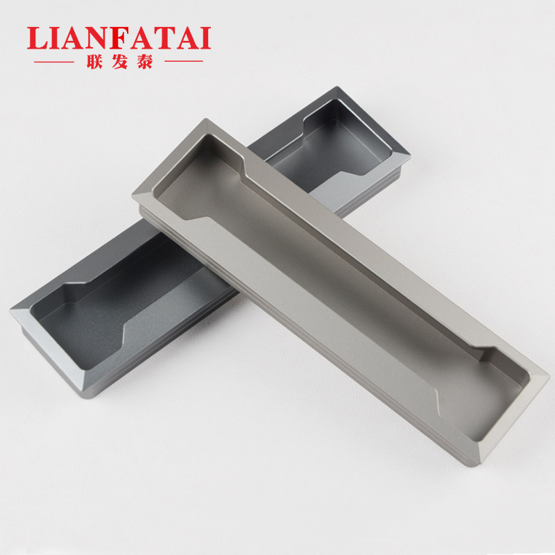 Invisible concealed handle for sliding doors, hidden handle for wardrobe doors, recessed groove for drawers, embedded interior handle
