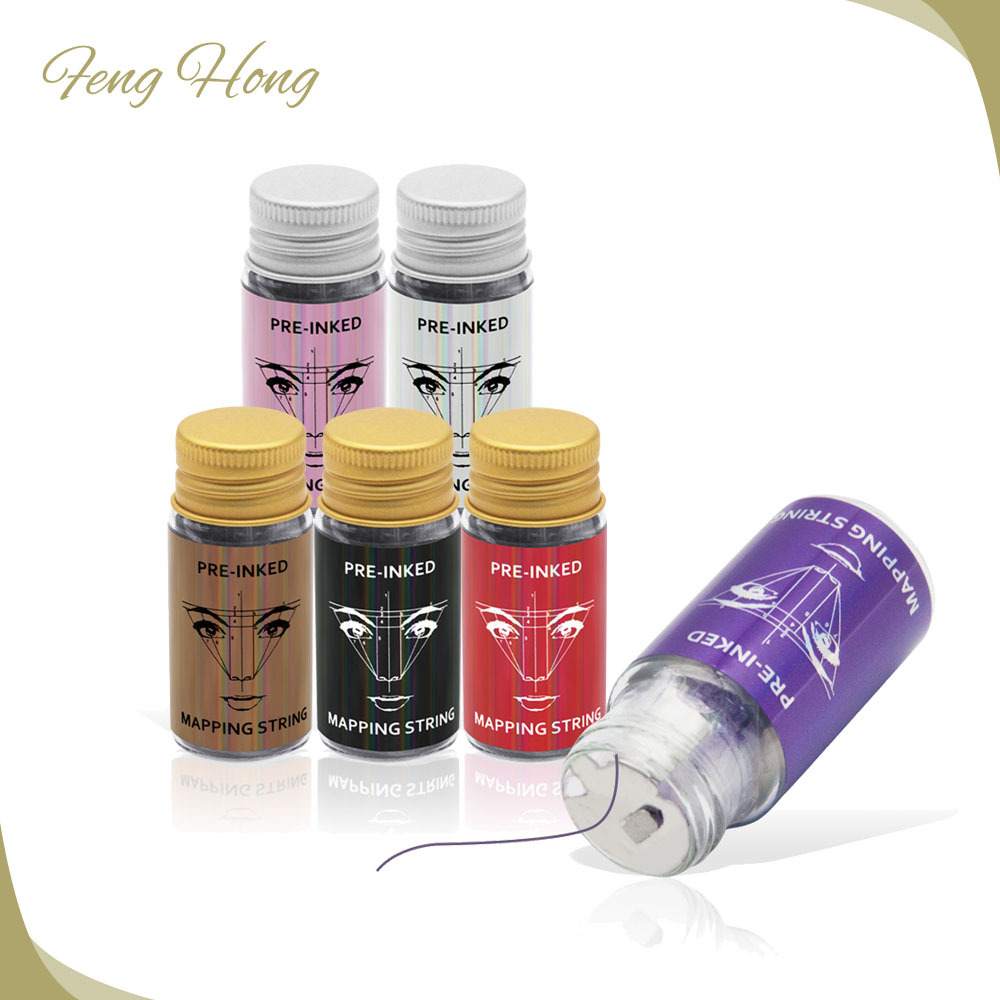 New cross-border model with ink-patterned embroidery thread ruler, dry-ink design, does not contain liquid, assists in drawing lines and mapping positions