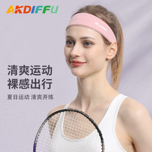 European and American yoga sweat-absorbent headscarf, light sun protection sports headband, outdoor basketball running and cycling headscarf, face wash and hair binding