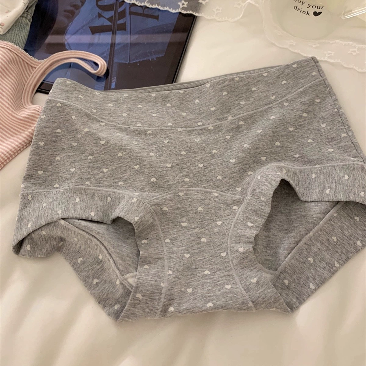  antibaterial cotton pants, breathable long trousers, hip-accented