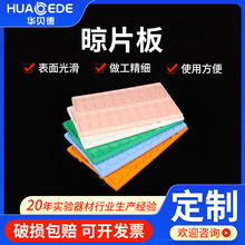 20片装晾片板厂家供应多色纸质载玻片存放板ABS塑料存放晾片板