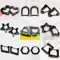 Многоугольная серьга Пряжка для ушей клип из титановой стали квадратные прямоугольные круглые серьги в форме сердца серьги-гвоздики для мужчин