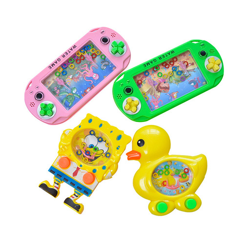 Nostalgic ring water machine cartoon straight version small game console mini handheld educational toy street stall supply wholesale