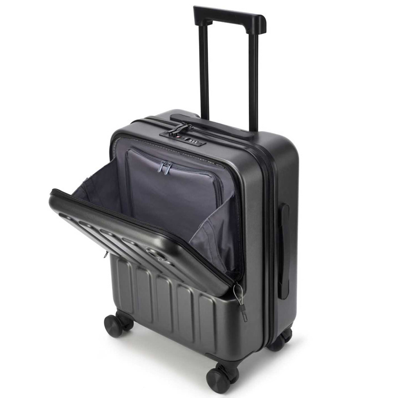 Front-Opening Suitcase 20inch Carry-On Suitcase for Women, Small Business Multifunctional Travel Trolley Case with Charging Function and Password Lock Front-Opening Suitcase 20inch Carry-On Suitcase for Women, Small Business Multifunctional Travel Trolley Case with Charging Function and Password Lock