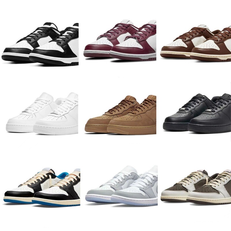 Putian Pure Original Pure White Air Force One Dunk Panda Aj1 Low-Top Lightning Barb All-Match Sports Men's Basketball Shoes