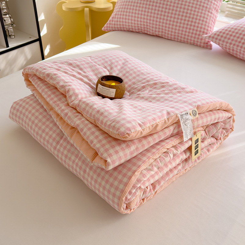 Edredón fresco de verano agradable para la piel, edredón de aire acondicionado simple y doble, edredón de los niños lavable a máquina, edredón fino de verano, edredón