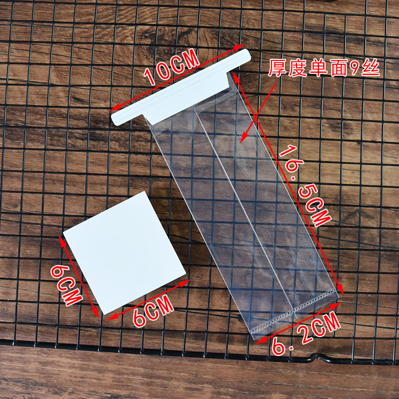 960 Bolsa de crimpado transparente + cartón 6.2X6.2X17CM - 100 pcs