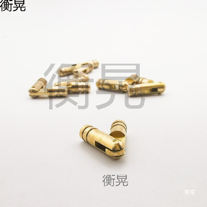 黄圆柱合页木盒铰链内装合页一字暗装合页首饰木盒开启铰链|undefined