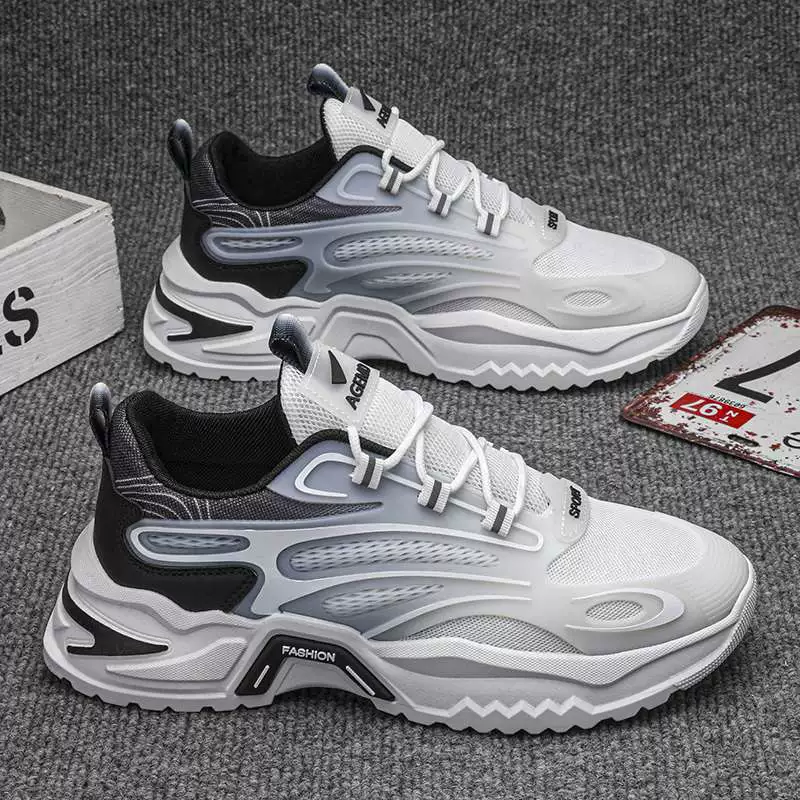 Летние спортивные кроссовки, дышащая модная универсальная обувь для отдыха платформа, корейский стиль