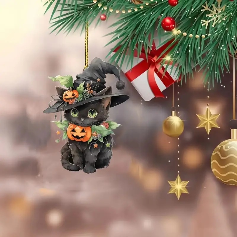 Nuevo cross-border Halloween Navidad caricatura adorable gato colgante decoración colgante de Navidad decoración colgante de automóvil