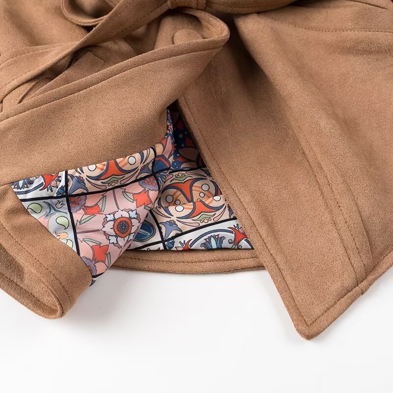 Women's 2024 Autumn/Winter New Street Fashion Waist Strap Jacket Coat_voghion.com