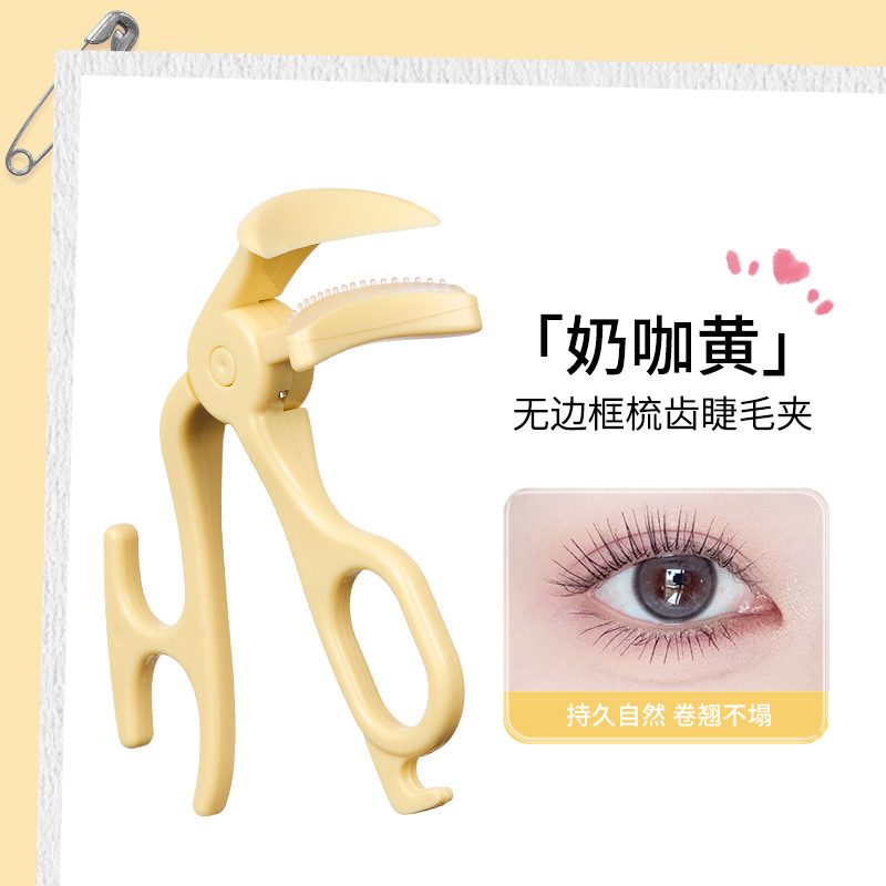 Eyelash Curler (GECOMO) Borderless Wide-Angle, Portable, Long-lasting, Replacement Strips