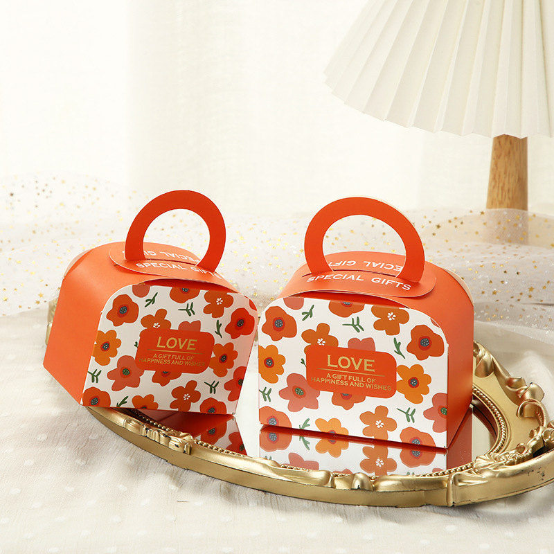 Caja de dulces de boda pequeña caja de dulces de boda fresca, regalo de mano, caja de dulces de boda portátil, bolsa de dulces, suministros de boda