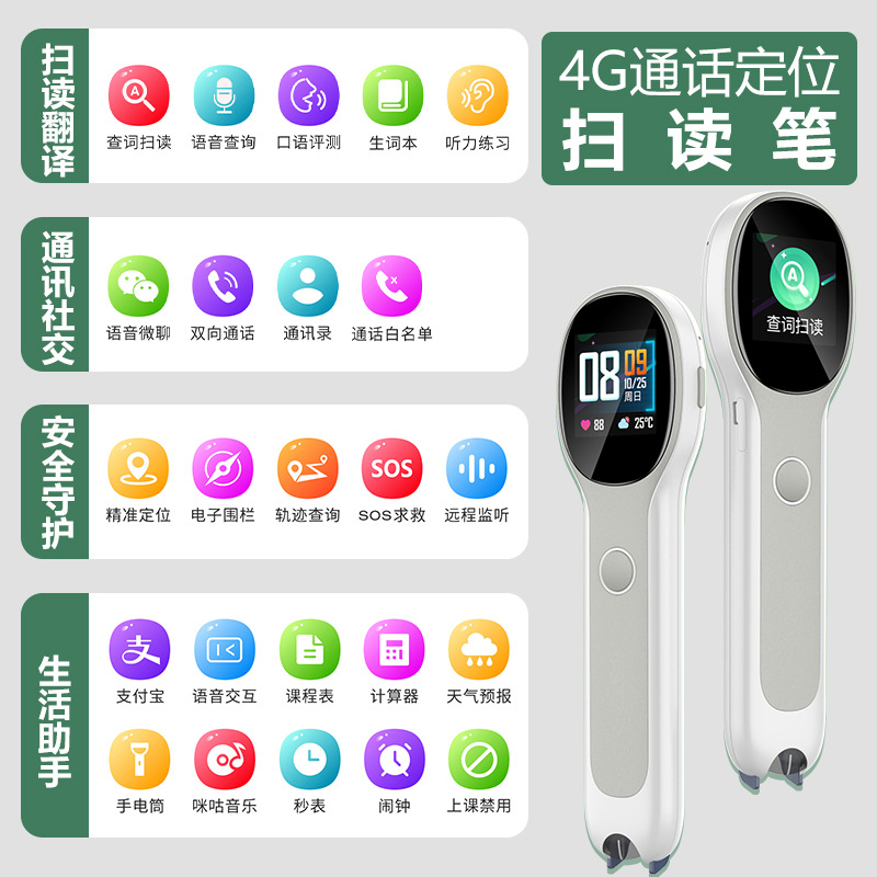4G New products Insert card Conversation GPS location Scanning Pen English translate Point reading pen Electronics Dictionary