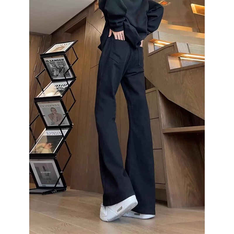 Cleanfit Micro-Flared Fleece-Lined Jeans for Men, American High Street Vibe Pants, Trendy Brand, Handsome Slim Scimitar Pants Cleanfit Micro-Flared Fleece-Lined Jeans for Men, American High Street Vibe Pants, Trendy Brand, Handsome Slim Scimitar Pants