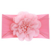 Children's elastic nylon headband, hair accessory, European style, flowered, no hair damage