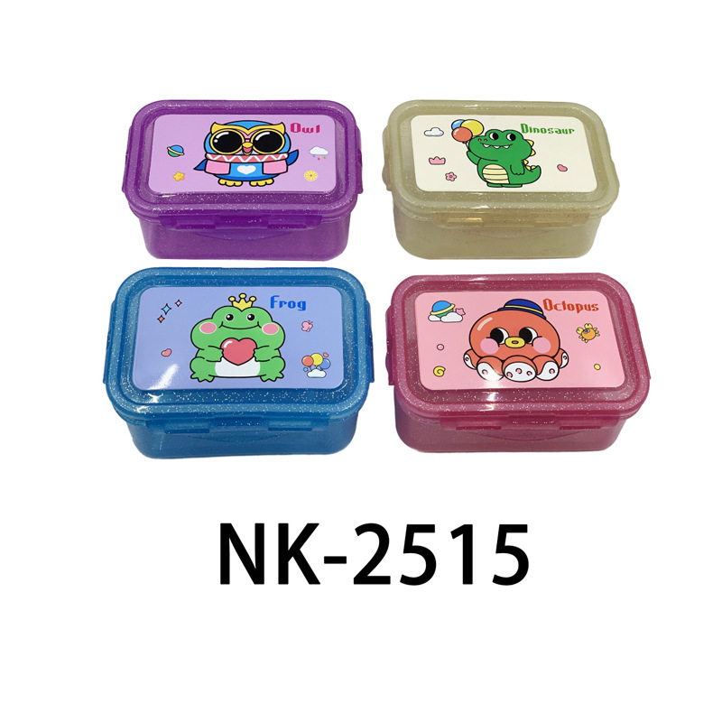 Comercio exterior transfronterizo retráctil flash colorido película de dibujos animados caja de preservación de frescura rectangular cuadrada redonda sellada caja de almacenamiento de bocadillos