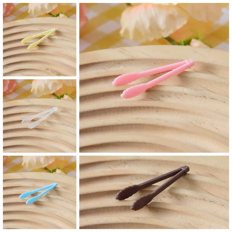 Dollhouse迷你蛋糕甜点面包夹子镊子微缩食玩1:12娃娃屋配件批发