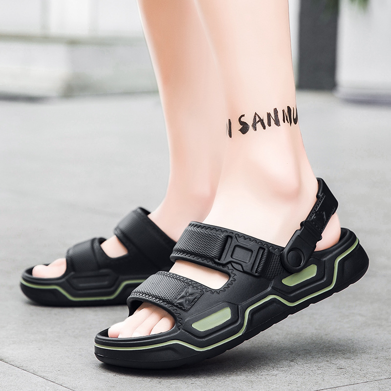 Zapatillas de verano al aire libre para hombres, zapatillas deportivas antideslizantes y resistentes al desgaste para conducir en playa.