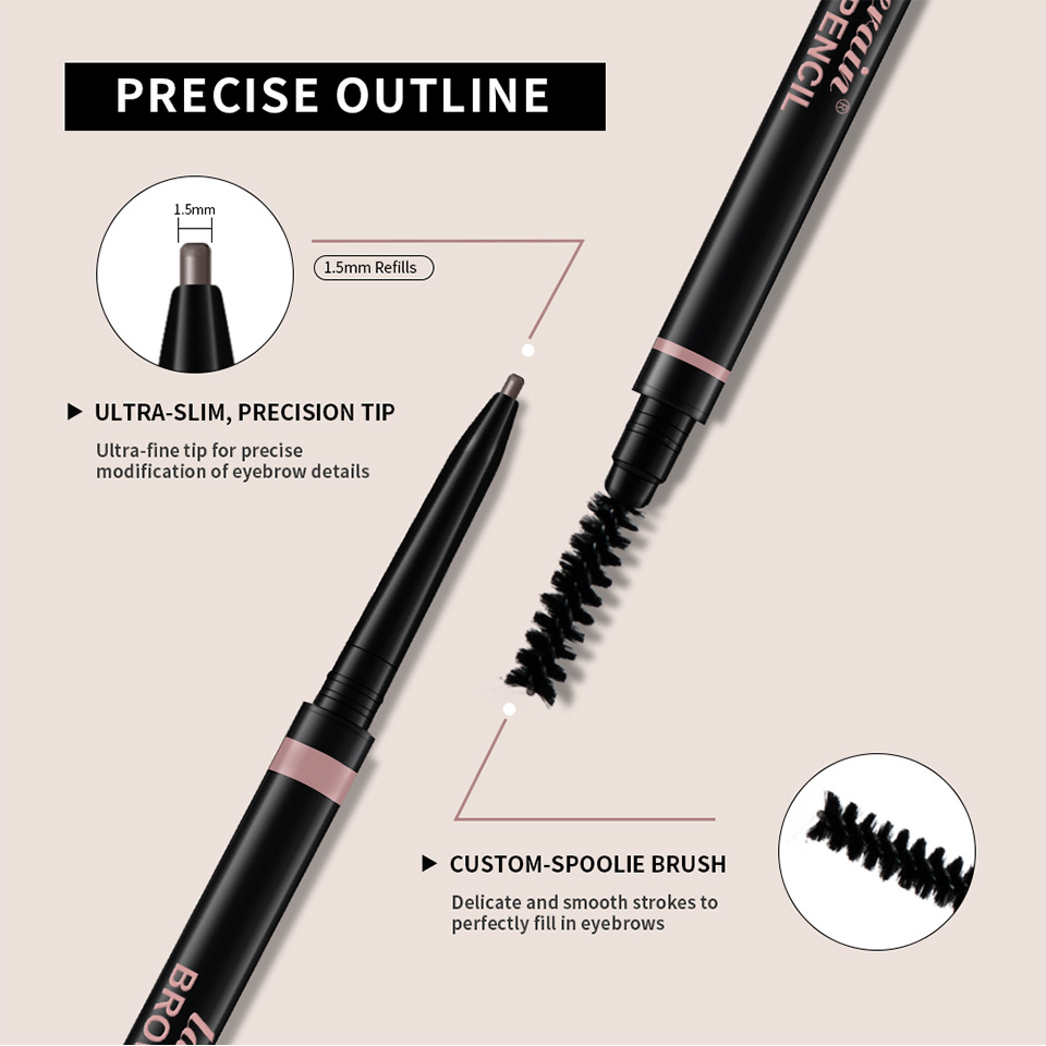 Lakerain Eyebrow Pencil Two-in-One Wild Eyebrow Pencil undefined