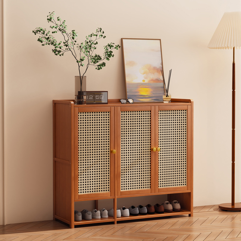 Breathable Shoe Shelf Storage Artifact for Shoes in Rental House Shoe Cabinet Layered Partition Household Door Indoor