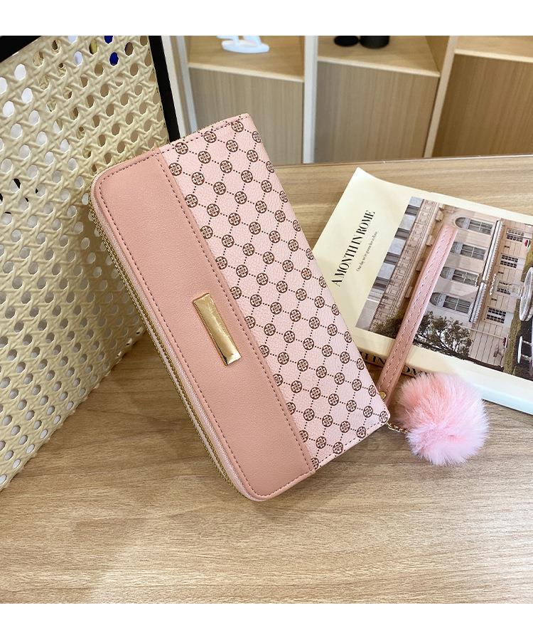 Fashion Style Square Shape Women's Solid Color Pu Leather Zipper Wallets