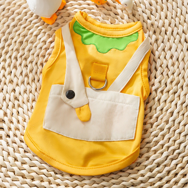 Perro chaleco de verano gato primavera y verano delgado transpirable lindo pequeño ratón mediano y pequeño perro de dos patas ropa para perros