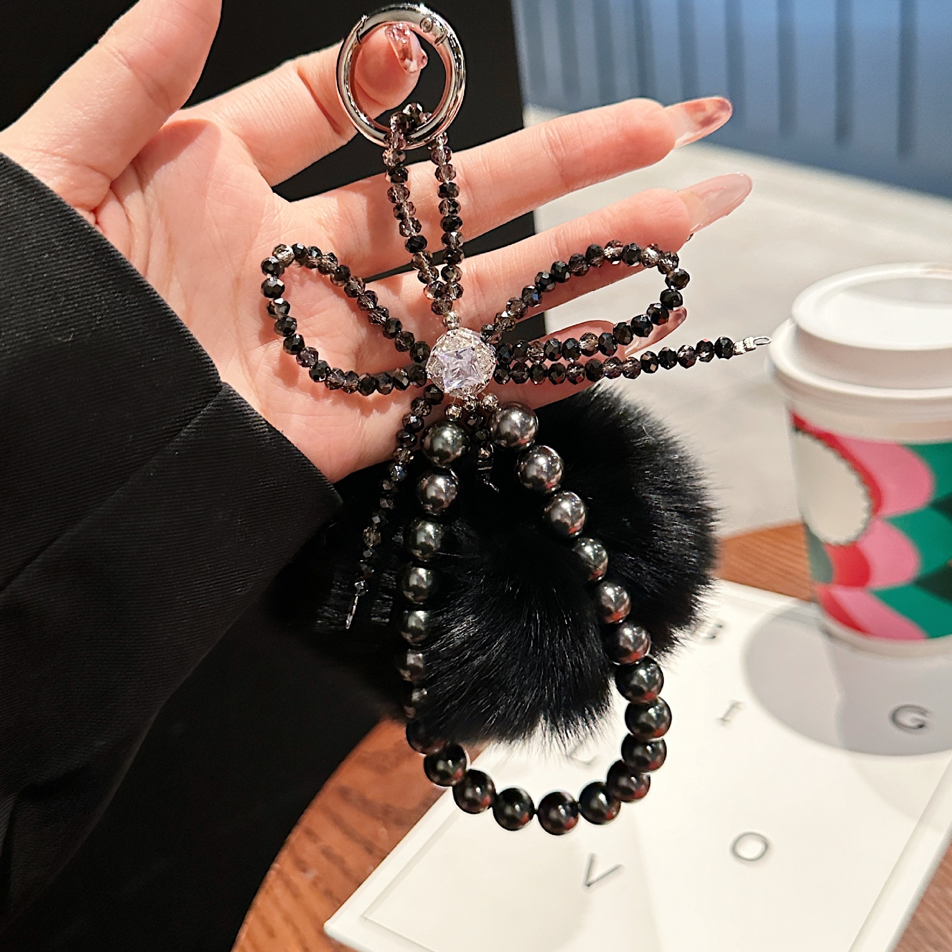 Buca cadena de telefonía móvil hecha a mano de alta calidad serie de perlas de pelo de moda de telefonía móvil corta bolsa colgante colgante colgante