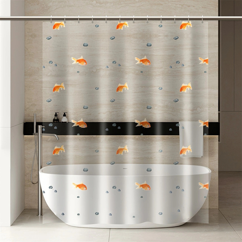 Transparent Goldfish Shower Curtain Eva Door Curtain Bedroom Windscreen Curtain Bathroom Pull Curtain Cross-Border Hot-Selling Home Decor Dropshipping Transparent Goldfish Shower Curtain Eva Door Curtain Bedroom Windscreen Curtain Bathroom Pull Curtain Cross-Border Hot-Selling Home Decor Dropshipping