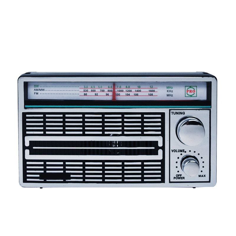 Comercio exterior nostálgico retro radio de la tercera edad completamente disponible enchufe de batería seca simple operación de gran volumen de escritorio