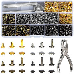 Cross-border supply of 480 sets + installation tools, double-sided rivets, belt accessories, decorative metal hollow double-sided rivets